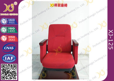 Κίνα PP Shell για τις καρέκλες ακροατηρίων, σταθερή διάταξη θέσεων θεάτρων αιθουσών συνεδριάσεων ποδιών εισελκόμενη στο κόκκινο χρώμα προμηθευτής
