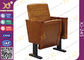 Οι λεπτές έδρες αιθουσών συνδιαλέξεων ποδιών μετάλλων με ενισχύουν το μόνιμο ξύλινο κάθισμα ποδιών προμηθευτής