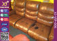 Καναπές θεάτρων καθισμάτων σφουγγαριών υψηλής πυκνότητας πίσω στο σπίτι, καφετιά έδρα Recliner δέρματος ηλεκτρική προμηθευτής