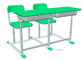 Πράσινο γραφείο σπουδαστών μεντών και HDPE εδρών καθορισμένα διευθετήσιμα σχολικά έπιπλα σιδήρου προμηθευτής