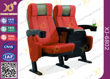 Κίνα 4d καρέκλες διατάξεων θέσεων κινηματογράφων ποδιών μετάλλων, πλαστικό armrest με τις έδρες θεάτρων μαξιλαριών cupholder προμηθευτής