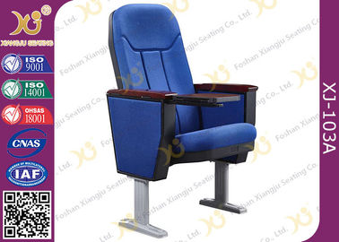 Κίνα Armrest Soild ξύλινες μπλε έδρες αιθουσών συνδιαλέξεων υφάσματος με τα πόδια αργιλίου προμηθευτής