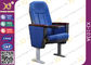 Armrest Soild ξύλινες μπλε έδρες αιθουσών συνδιαλέξεων υφάσματος με τα πόδια αργιλίου προμηθευτής