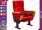 Κόκκινες έδρες διατάξεων θέσεων θεάτρων σταδίων κάλυψης υφάσματος με τον κάτοχο ποτών/τα διπλωμένα καθίσματα κινηματογράφων προμηθευτής